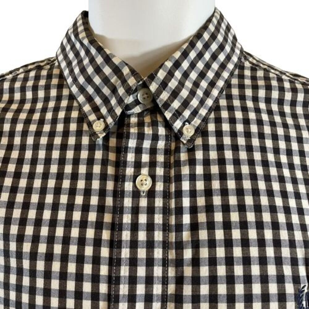 Chaps Men's L Plaid Button-Down Long-Sleeve Shirt Custom Fit 100% Cotton - Picture 3 of 6